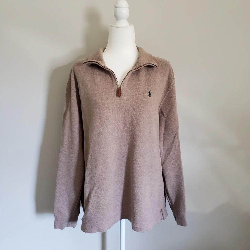 Men's Polo By Ralph Lauren Quarter Zip Cotton Pullover